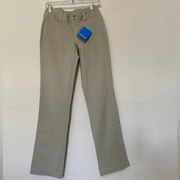 NWT Columbia Sz 4 Treacherous Tour Pant 100% Cotton Beige #289 - Picture 1 of 10